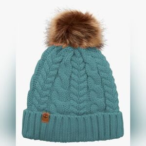 Timberland Women`s Cable Knit Cuff Pom Beanie (T(T101128C-DW0)/T, One Size)